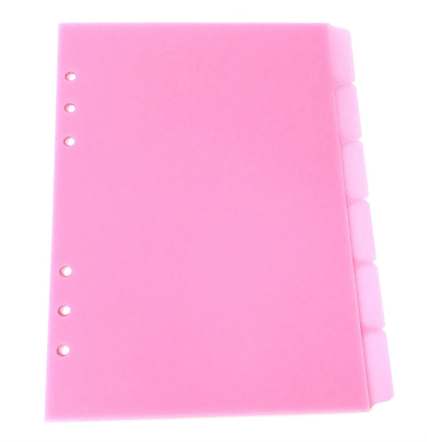 A5 TAB DIVIDER INSERTS - BABY PINK